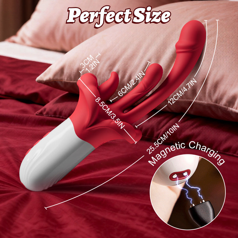 Tindra - New Upgraded 4 In 1 Tongue Licking & Swings & Heating G-spot Vibrator For Women Vibrators