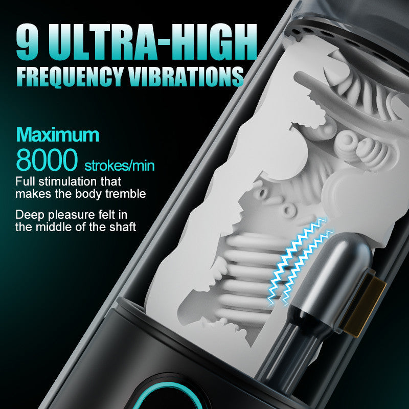 【Suck You Hollow】Bliss - 9 Suction Modes & Powerful Vibration 2.8x Wide Sleeve Electric Male Stroker Masturbation Cup