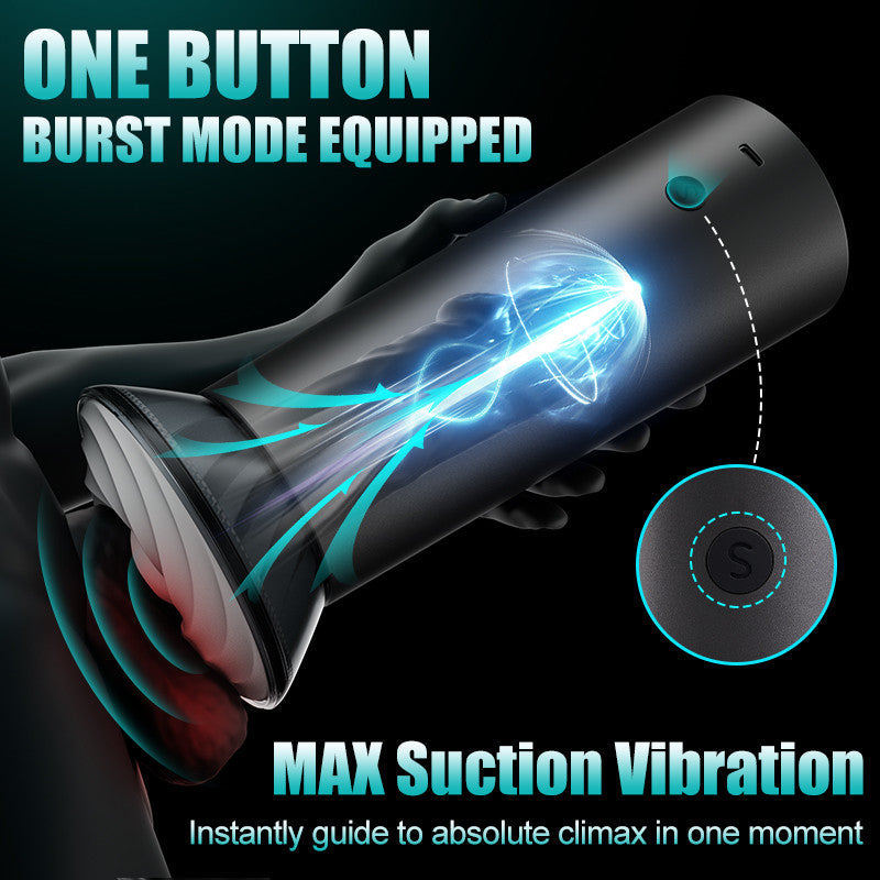 【Suck You Hollow】Bliss - 9 Suction Modes & Powerful Vibration 2.8x Wide Sleeve Electric Male Stroker Masturbation Cup