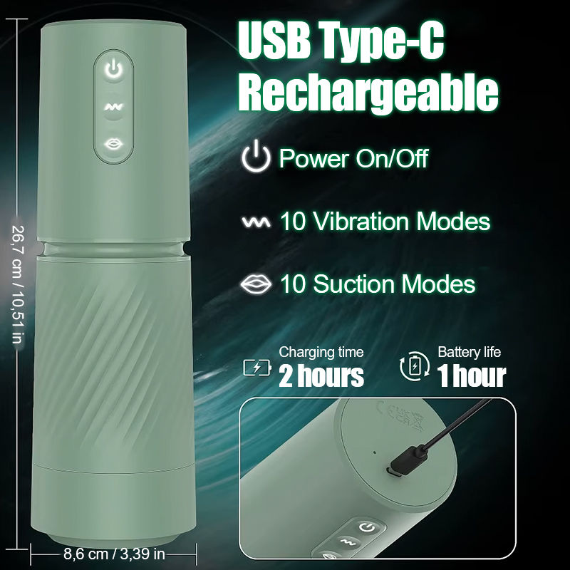 Abyss - 10 Suction & 10 Vibration Vacuum Penis Pump Enlargement Pump Male Stroker Masturbation Cup