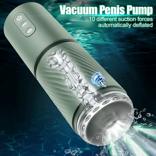 Abyss - 10 Suction & 10 Vibration Vacuum Penis Pump Enlargement Pump Male Stroker Masturbation Cup