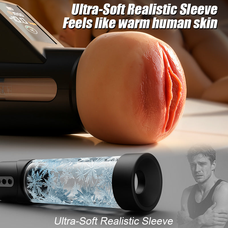 Ravish - Flesh-like Sleeve Long-lasting Suction Clear Guidance Automatic Male Masturbator Masturbation Cup