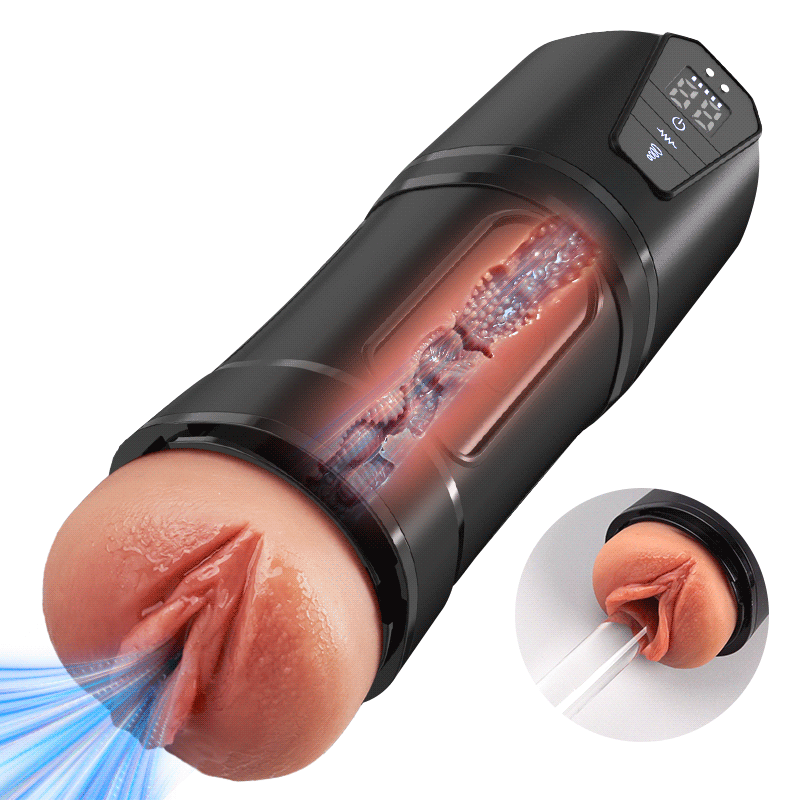 Challenger - 5 Suction 10 Vibration Male Masturbation Multi-Speed Adjustable Realistic TPE Sleeve IPX7 Waterproof Stroker Masturbation Cup