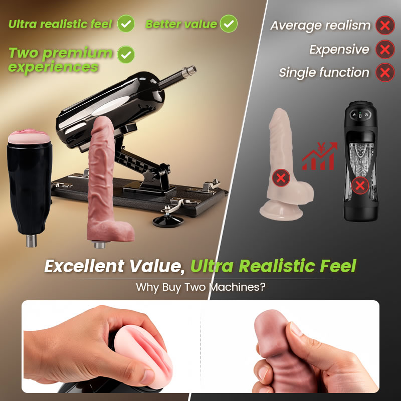 Blaze - Hands-Free Powerful Thrusting Dual Pleasure Sex Machine Masturbation Cup