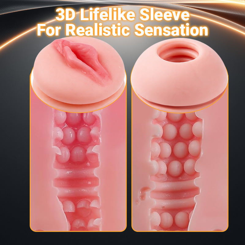 DualStorm - Double Entry Automatic Thrusting Sex Machine for Men with Realistic Experience Masturbation Cup