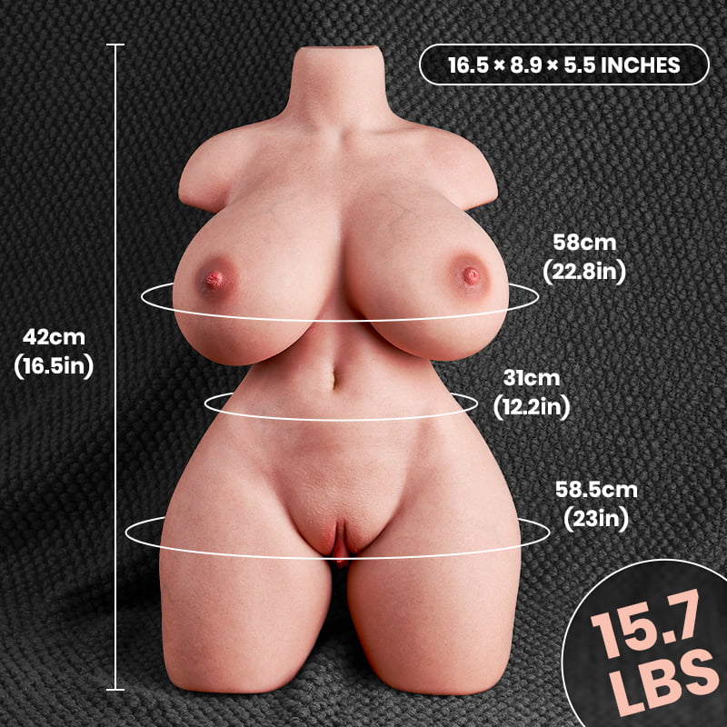 Lila- 15.7 LB Life Size Ex-Girlfriend Torso Doll with Realistic Silicone Skin Soft Big Breasts & Flexible Torso Masturbators