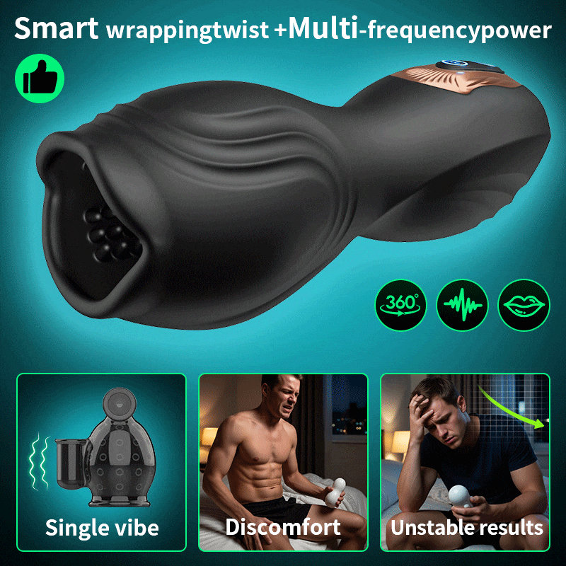 Alex - Stamina Training Endurance Builder Intelligent Twisting Multi-Frequency Vibration Glans Trainer Masturbation Cup