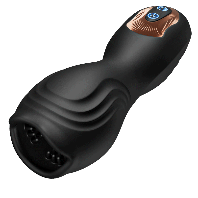 Alex - Stamina Training Endurance Builder Intelligent Twisting Multi-Frequency Vibration Glans Trainer Black Masturbation Cup