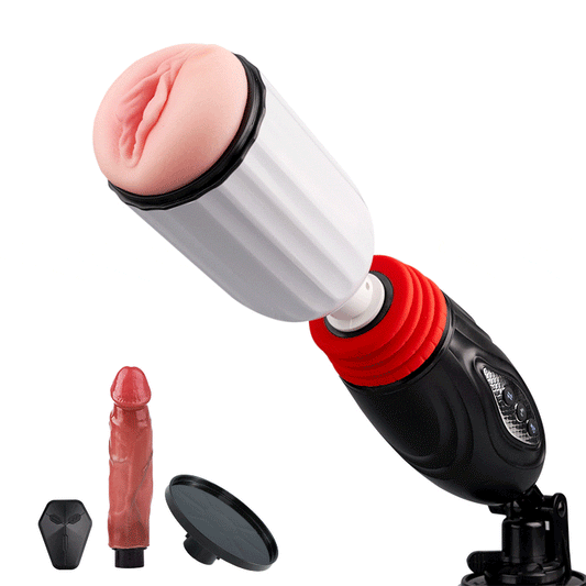 Stella - 2 in 1 Thrusting Heating Couples Sex Machine with Remote Control Masturbation Cup