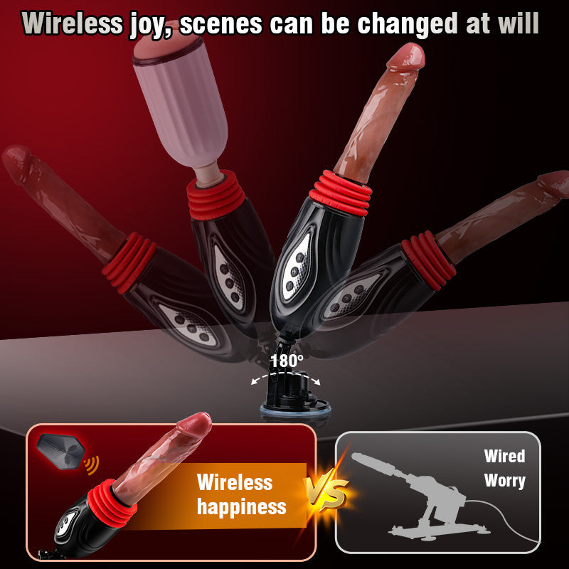 Stella - 2 in 1 Thrusting Heating Couples Sex Machine with Remote Control Masturbation Cup