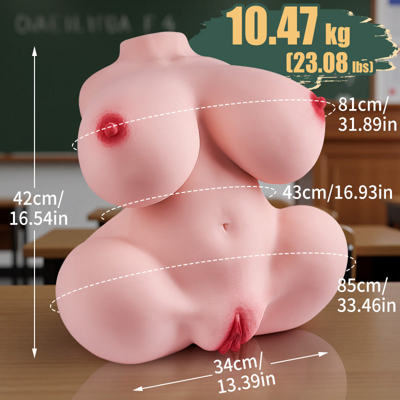 Hot Spicy Teacher Lydia Harper - Realistic Torso Sex Doll 42cm Full-Figured Realistic Curves Dual Tight Channels Masturbators