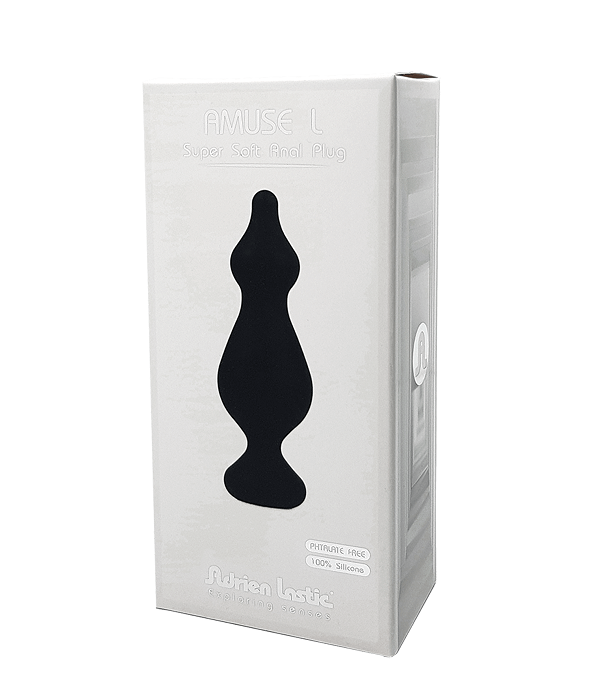 Adrien Lastic Amuse Black Silicone Plug Large Flexible Hypoallergenic