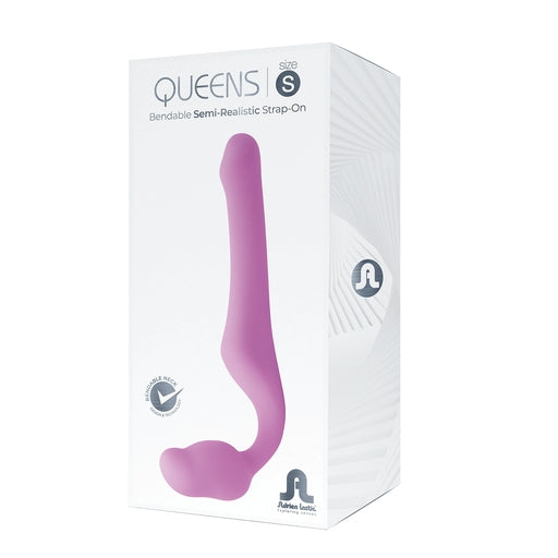 Adrien Lastic Queens Strapless Strap-On Pink Small Bendable Semi-Realistic Silicone Dildo