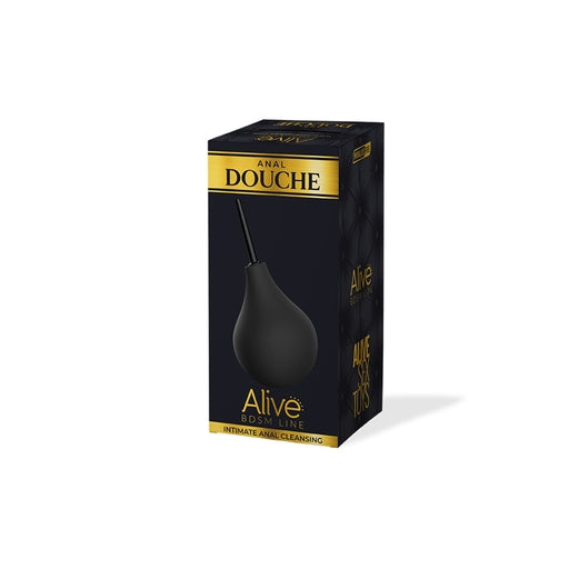 Alive Anal Douche (Black) – Waterproof Anal Douche 13.5 cm Length 6 cm Diameter