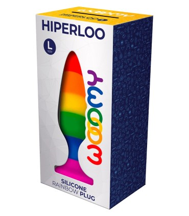Wooomy Hiperloo Silicone Rainbow Plug Large 13.1 cm Premium Hypoallergenic Anal Toy
