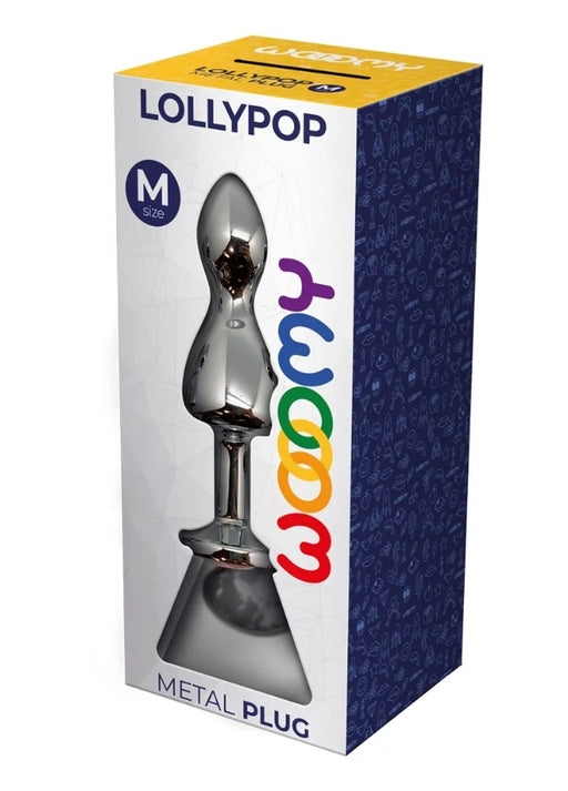 Wooomy Lollypop Double Ball Metal Plug White Medium