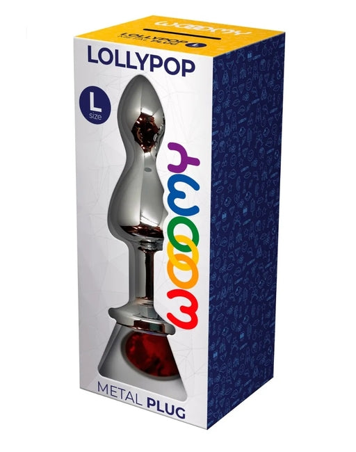 Wooomy Lollypop Double Ball Metal Plug Red Large