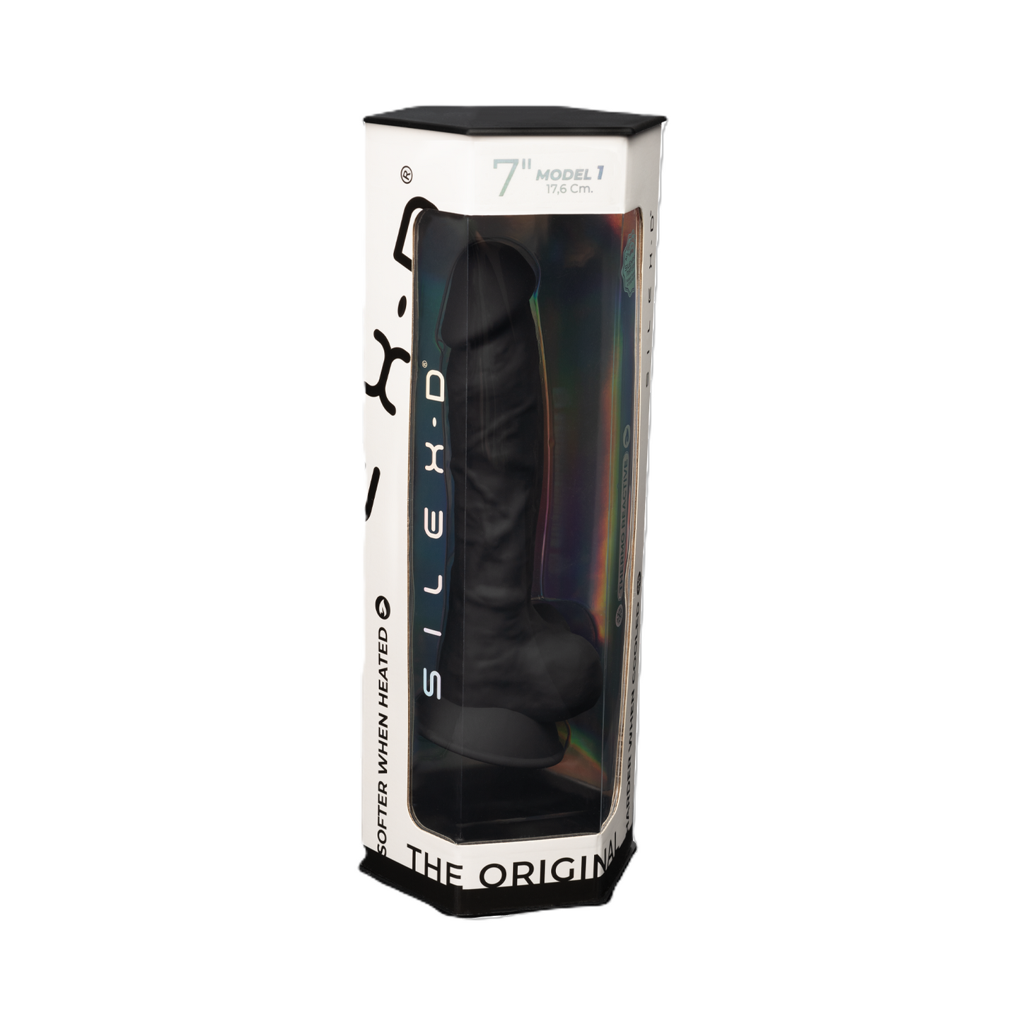 Silexd 7 Inch Model 1 Black - Dildo with Balls