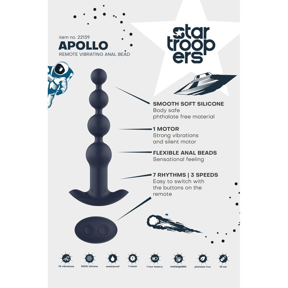 Startroopers Apollo – Remote-Controlled Anal Beads Vibrator