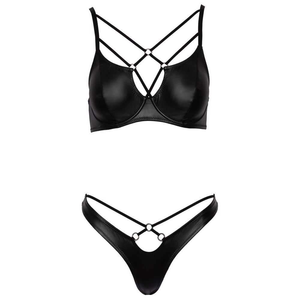 Cottelli Matte Black Bra Set – Lingerie