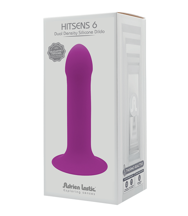 Adrien Lastic Hitsens 6 Purple Dual Density Silicone Dildo 5 Inch