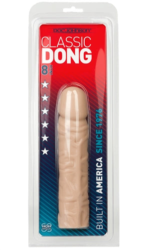 Doc Johnson Classic 8 Inch Dong – Lifelike Textured Silicone Dong