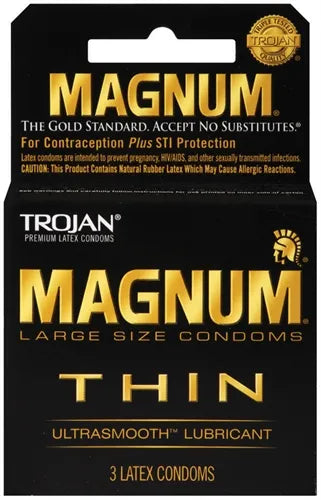 Trojan Magnum Thin – Pack of 3 Large Size Condoms