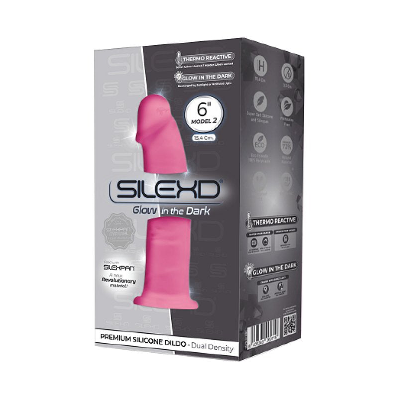Silexd Model 2 – 6 Inch Dual Density Silicone Dildo with Suction Cup