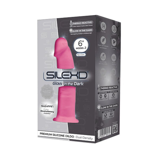 Silexd Model 2 – 6 Inch Dual Density Silicone Dildo with Suction Cup