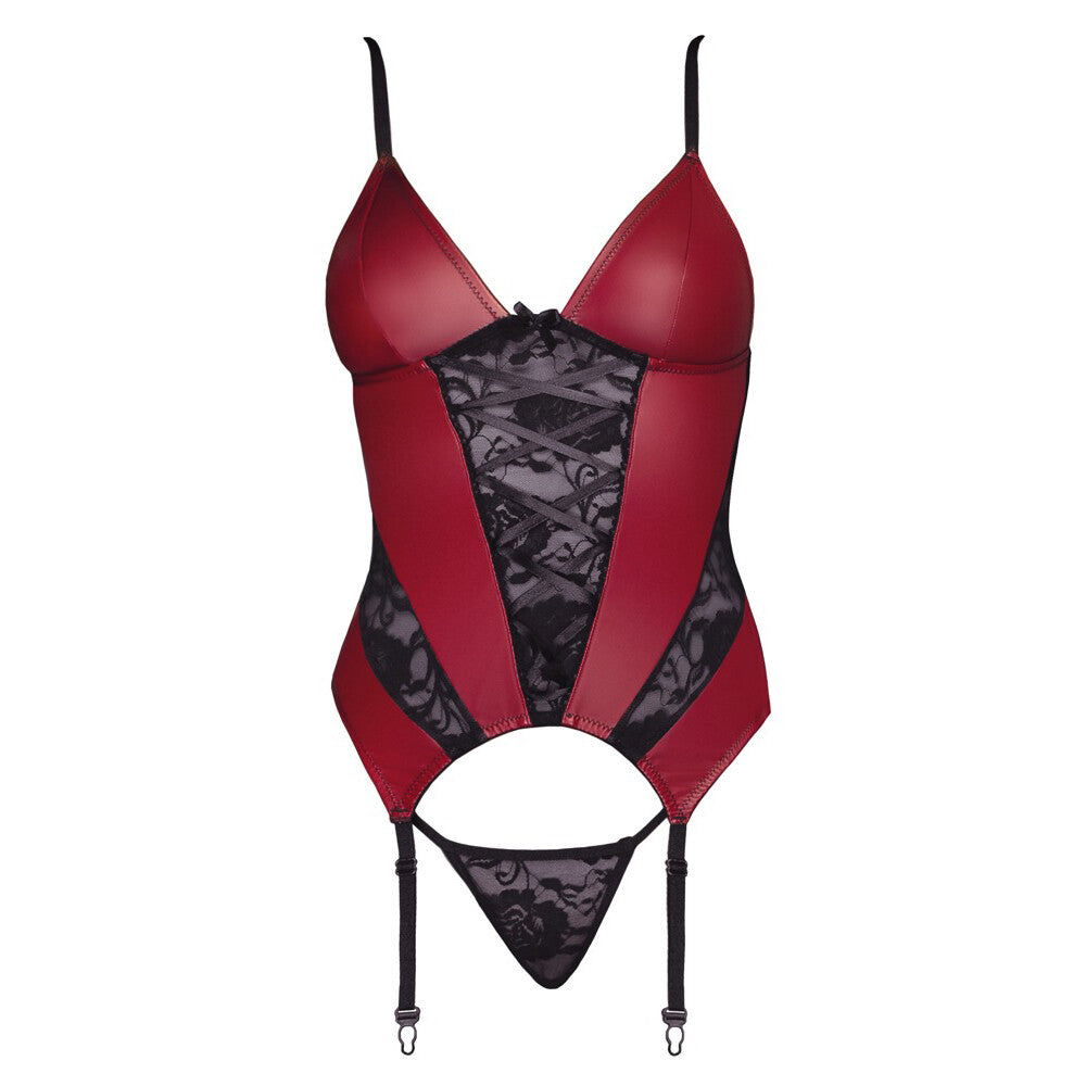 Cottelli Basque and Thong Set – Lace Lingerie