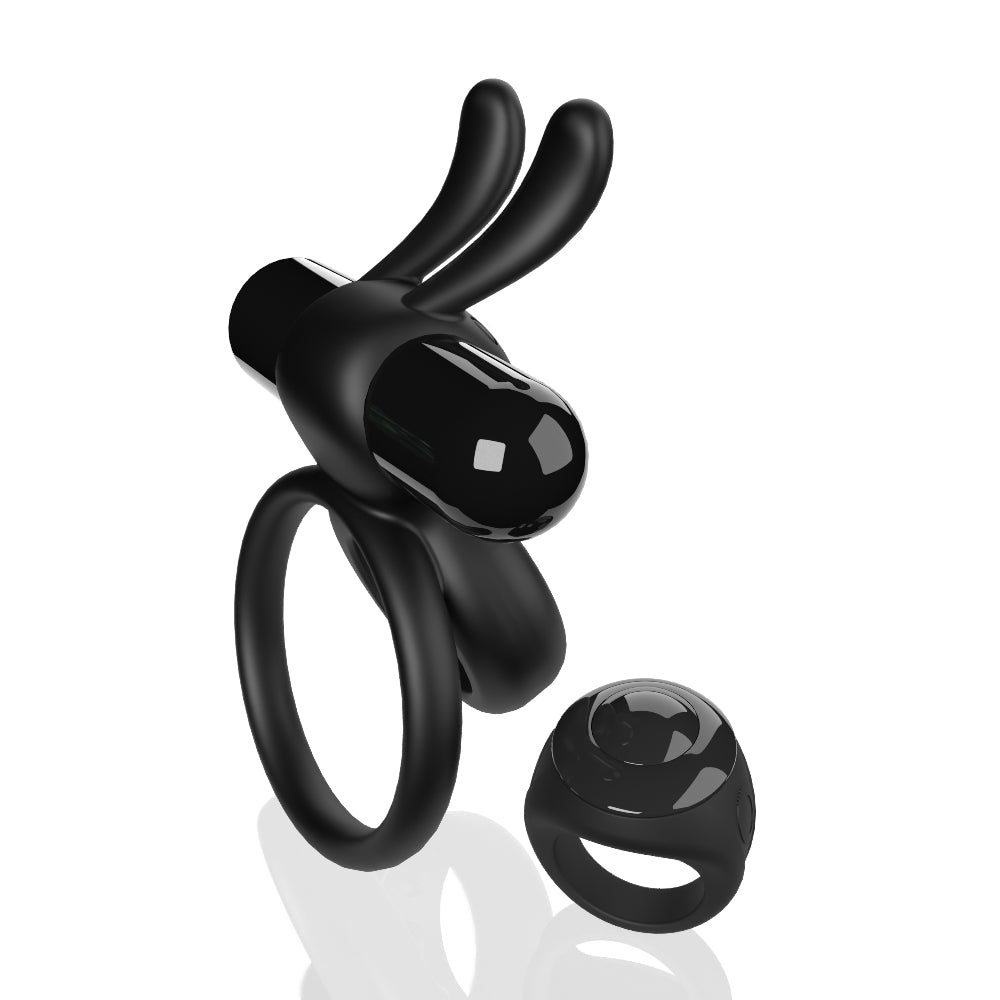 Ohare Remote Control Wearable Rabbit Vibrator (Black) – Rechargeable Waterproof Silicone Vibrator