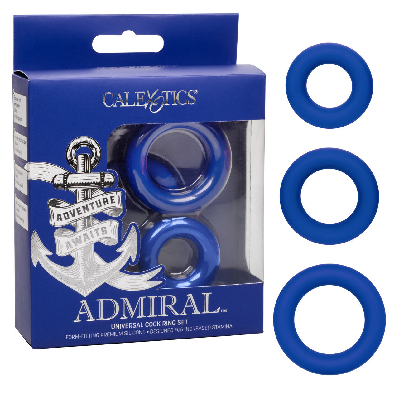 Admiral Universal Cock Ring Set – Gradual Size Silicone Rings Set