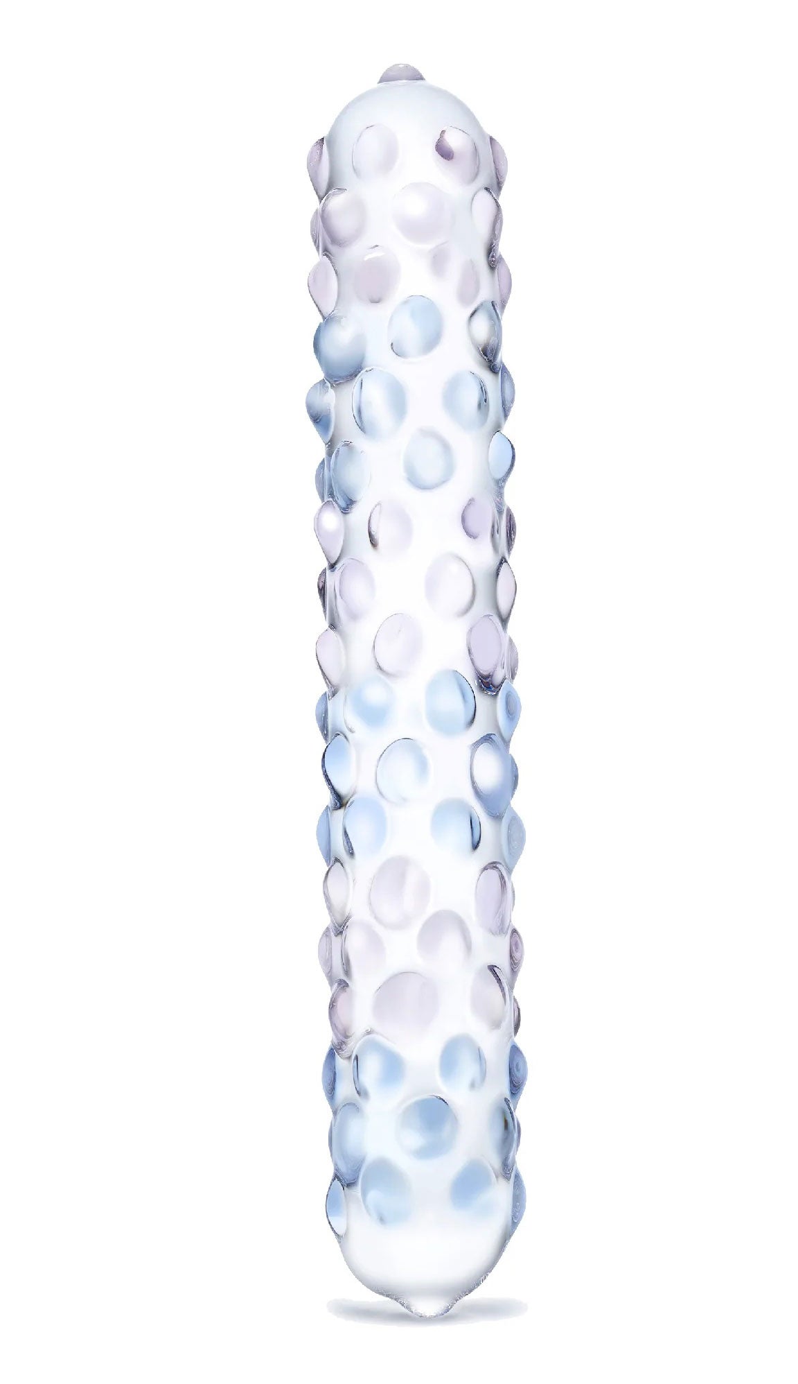 Purple Rose Nubby Glass Dildo 7 Inch Spiraled Pleasure Toy