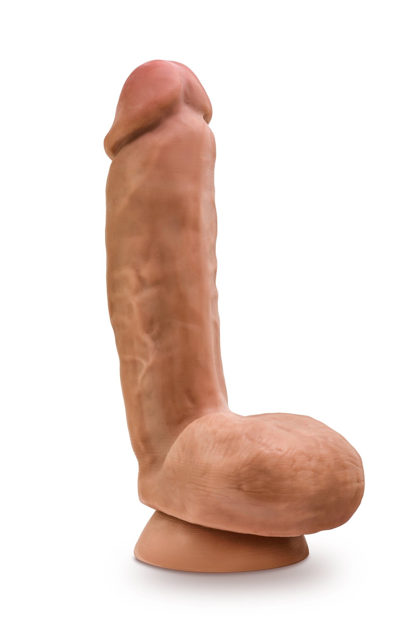 Dr. Skin Glide (Mocha) – 8.5 Inch Self-Lubricating Dildo With Balls