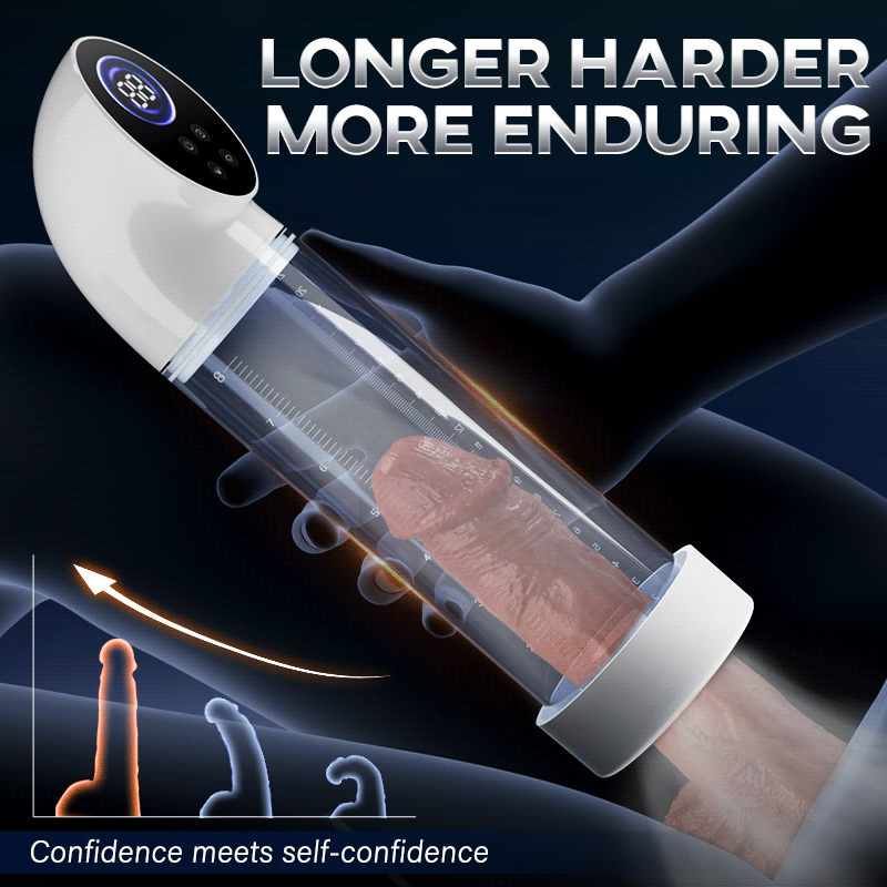 Arthur-6 Smart Suction Enlargement Pump with Transparent Sleeve,Includes 2 Silicone Sleeves & 3 Delay Rings Penis Pumps