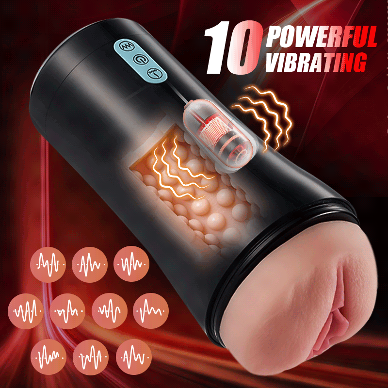 James - Classic 10 Tongue Licking 10 Vibrating Male Stroker Masturbation Cup
