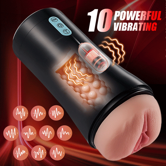 James - Classic 10 Tongue Licking 10 Vibrating Male Stroker Masturbation Cup
