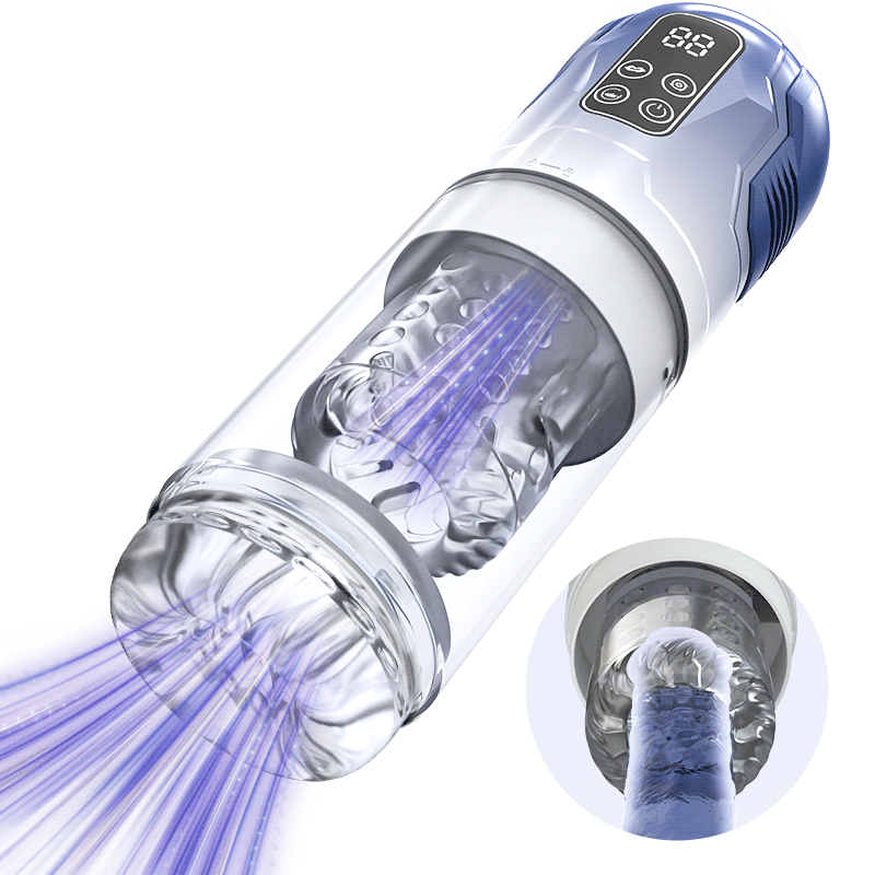 Empyrean - 5 IN 1 Function Male Stroker Masturbator & Penis Pump Gradient Blue Masturbation Cup
