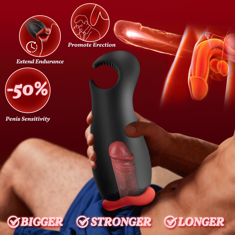 【Non-Stop Extraction】Enchantment - 9 Vibrations 4 Suctions Clamping Suction Oral Simulation Male Stroker Masturbation Cup