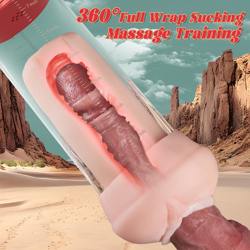Acmejoy S-HANDE Pussy-Shaped Sleeve 3 Sucking 9 Vibrating Male Enlargement Pumps Penis Pumps