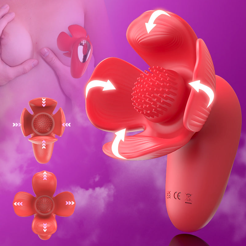 Acmejoy - 10 Pinching 10 Vibrating Nipple Toys Nipple Vibrator Vibrators