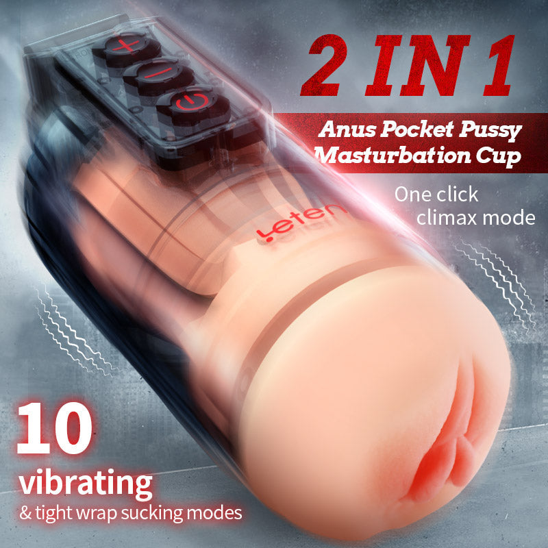 Flash - 10 Vibrating Male Masturbator Stroker With Voice Mode, APP Control Masturbation Cup