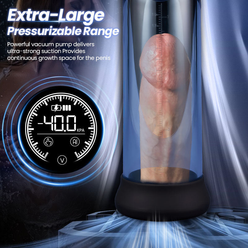 BathFun - Professional Penis Pump Powerful Vacuum Fully Waterproof Intelligent Training Function Penis Pumps