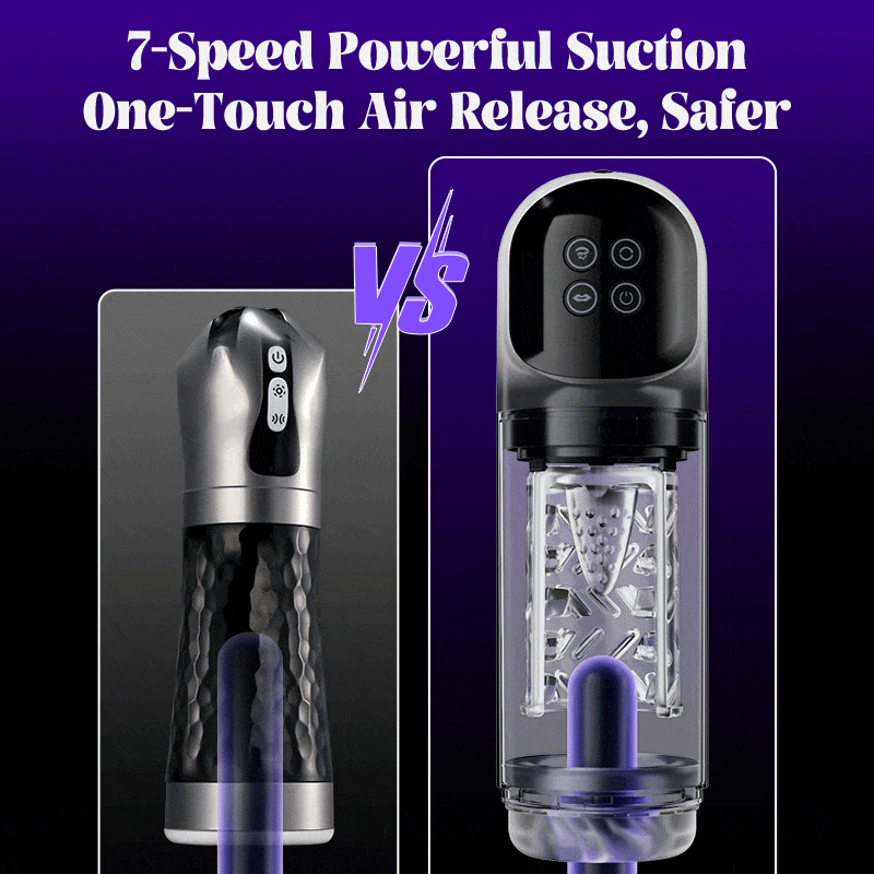 Vortex - 7 Suction 7 Rotation Stroker – 3D Real Feel Waterproof Hot & Cold Spa Suction Vacuum Pumps Masturbator Masturbation Cup
