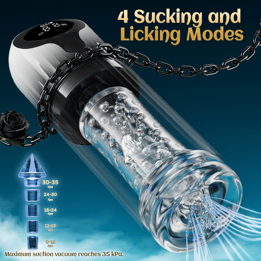 Vortex Male Stroker - Acmejoy X Bestvibe Collaboration 4 Strong Suction One-Key Burst 9 Rotations Easy to Clean with Free Lubricant Masturbation Cup
