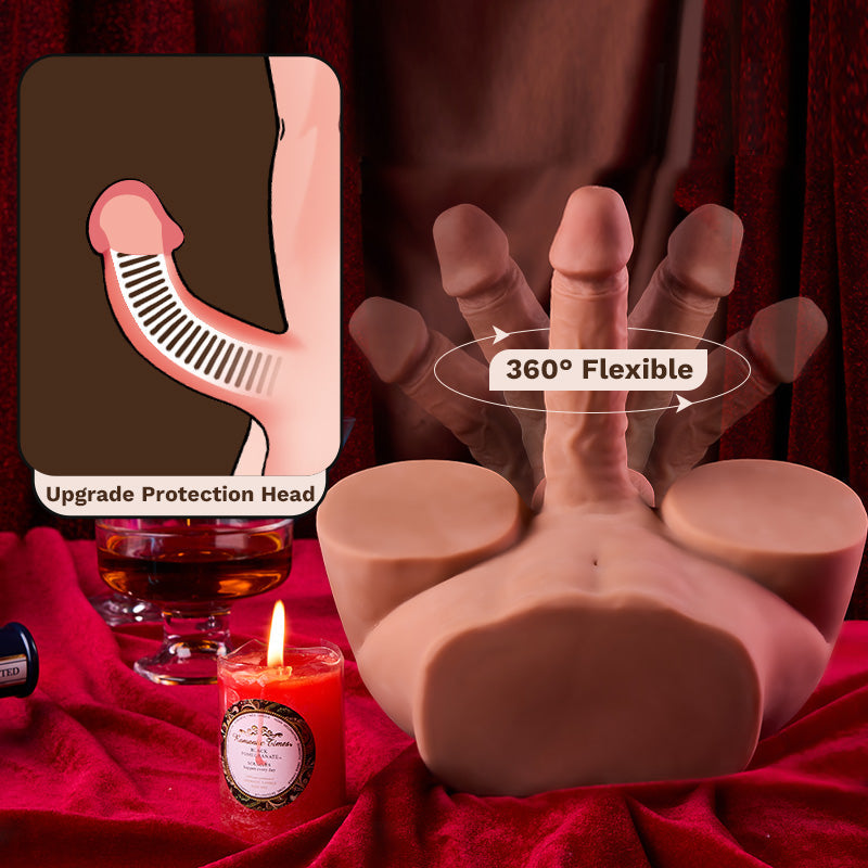 Austin - Realistic Butt with Dildo and Testis Tight Hole Unisex Sex Toy Masturbators