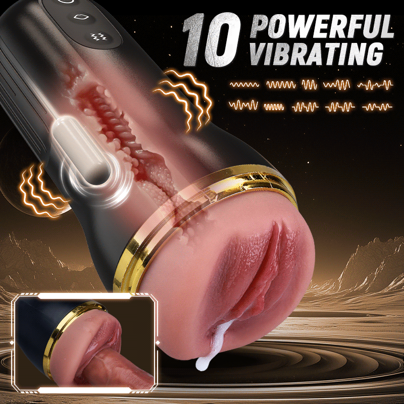 【Best for MILF's Labia】Captain - 10 Vibrating Sucking Deep Throat Male Stroker Masturbation Cup