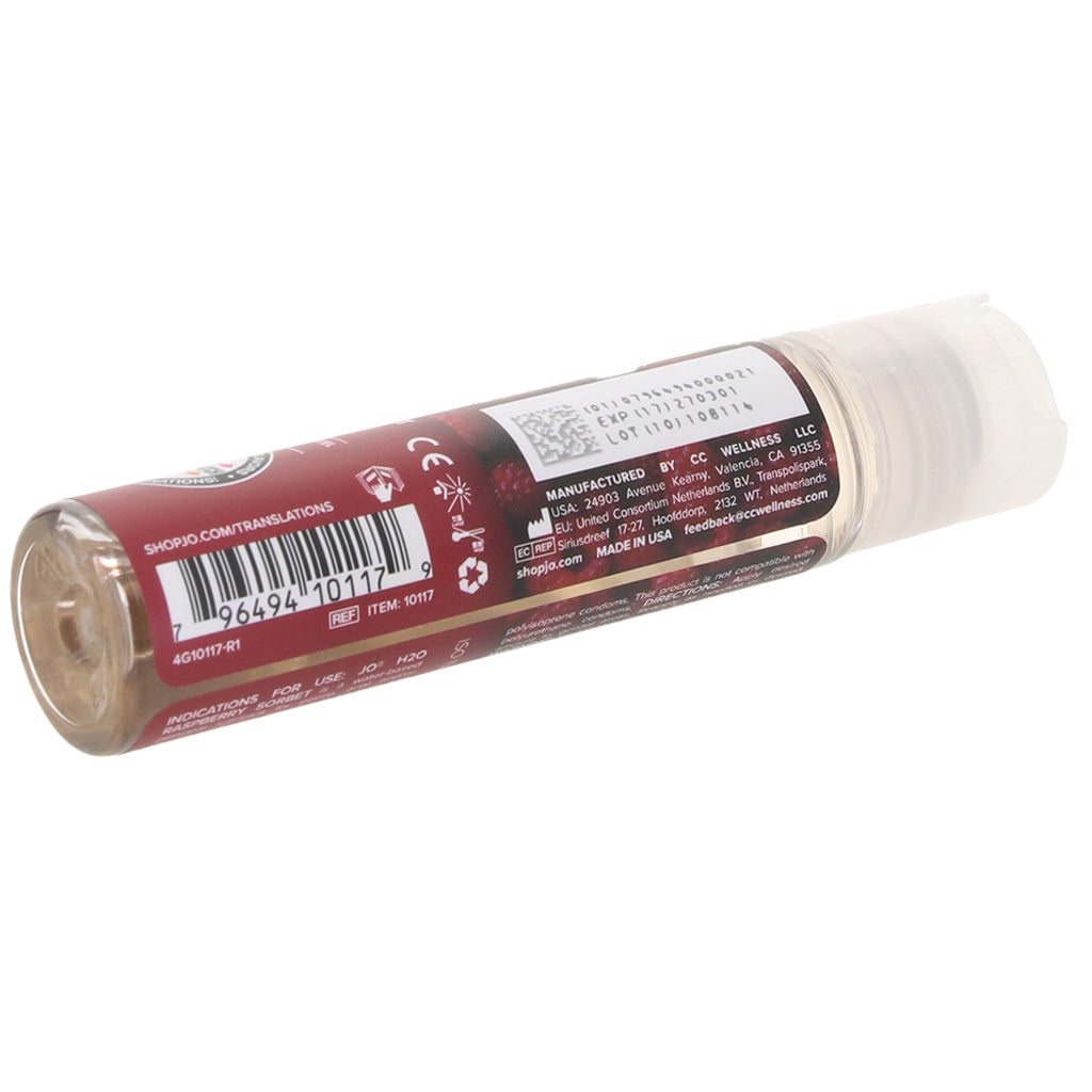 H2O Flavored Lube 1oz/30ml in Raspberry Sorbet Lubes and Lotions > Flavored Sex Lubes