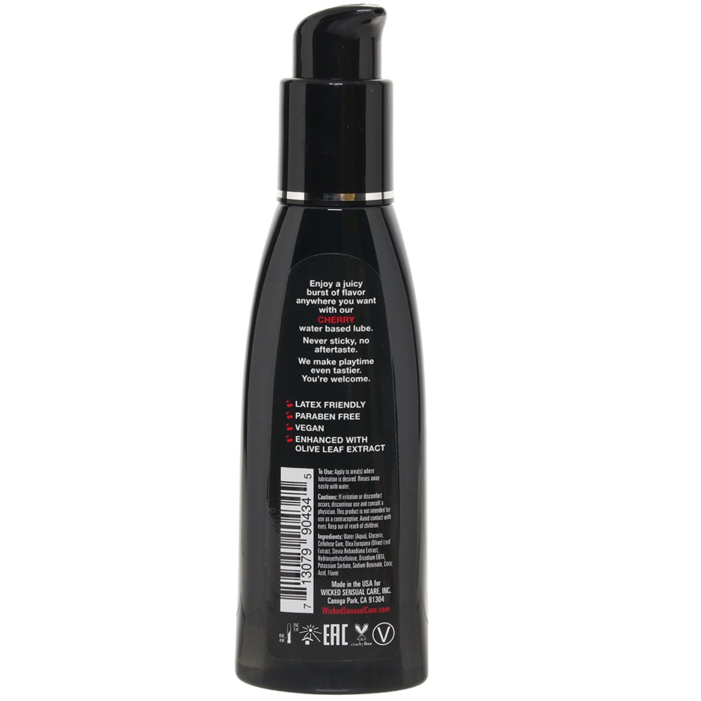 Aqua Flavored Lube 4oz/120ml in Cherry Lubes and Lotions > Flavored Sex Lubes