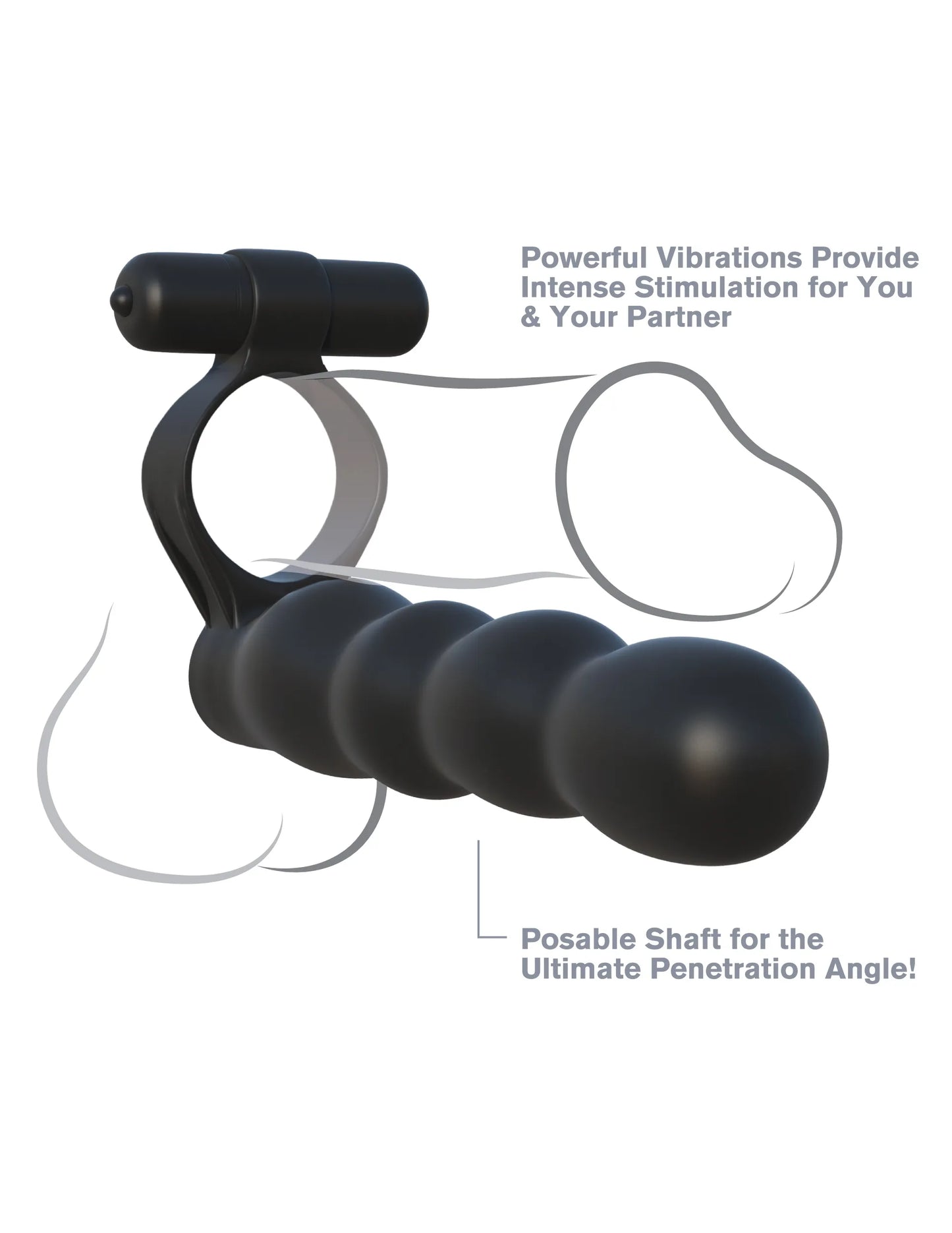 Fantasy C-Ringz Posable Partner – Double Penetrator Silicone Toy